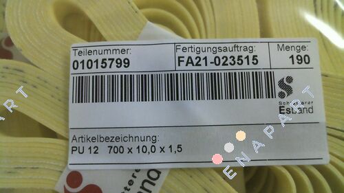 Typ: PU 12 (700 X 10,0 X 1,5 mm)