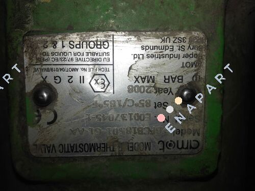 2BFCB18501-G1-AA Termostatik Vana Tip B
