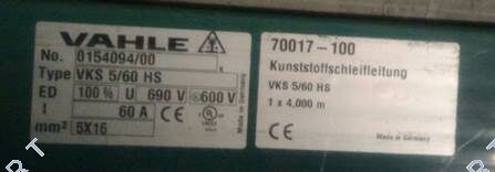 P/n: 0154094/00, Type: VKS5/63-4000HSA Plastik boru