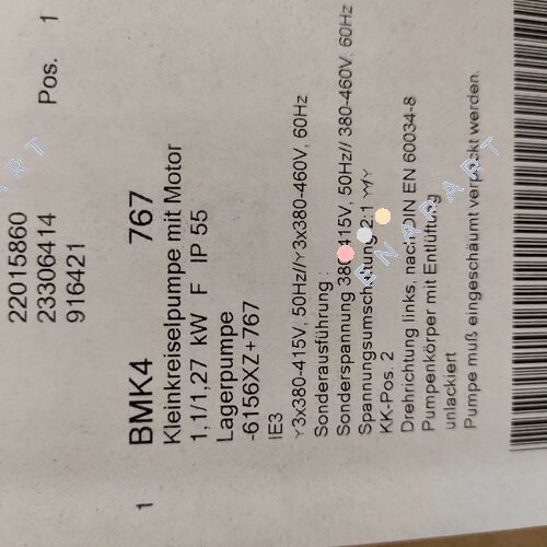 BMK4 -6156XZ+767 motorlu küçük santrifüj pompa