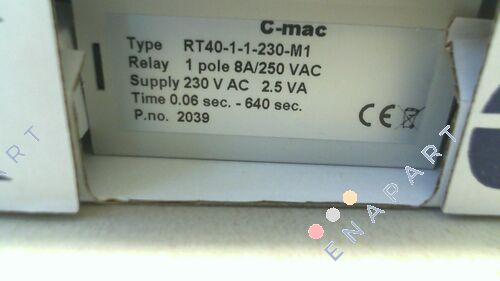 P/N: 021-00151, Type: RT40-1-1-230-M1 Çok aralıklı zamanlayıcı