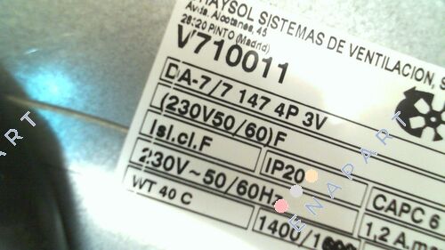 DA 7/7 CM 147 W 4 P 3 V  / V710011 vantilatör