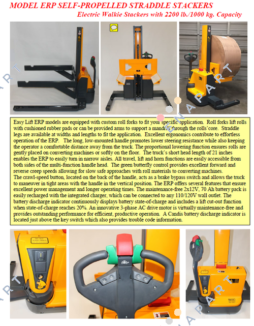 RCR20-40 Rulo Taşıma Kaldırma Kamyon Ataşmanları Kapasite 2200 lb/1000 kg