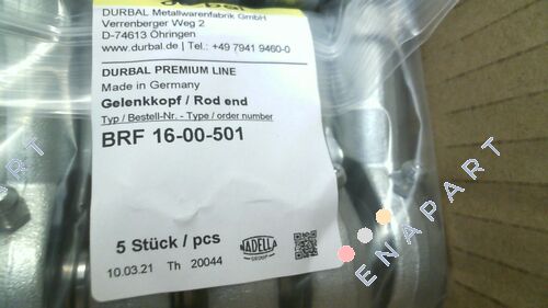 BRF 16-00-501 / BRF 16 Lot sonu