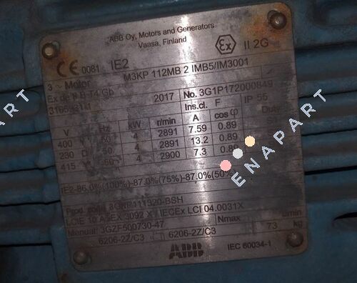 M3KP 112MB 2 3-faze motor
