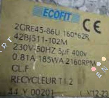 2GRE35 160x62R C27-A0p SANTRİFÜJ FAN