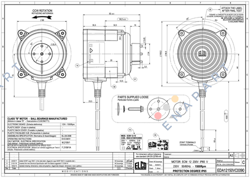ECM 12-15 Elektronik Motovantilatör