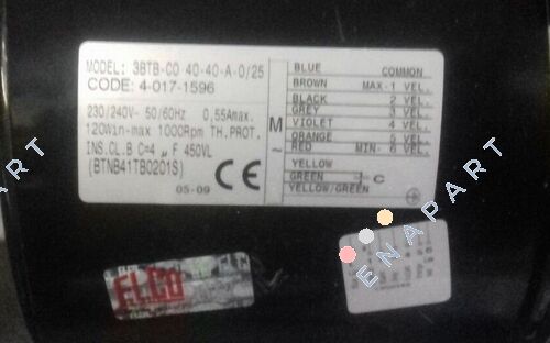 GMV 3BTB.CO.40.40.A.0/25 "SETEM049.02" *40171596* Fan Bobini Motoru