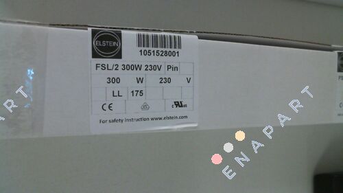1051528001 / FSL/2 300W 230V kızılötesi yayıcılar