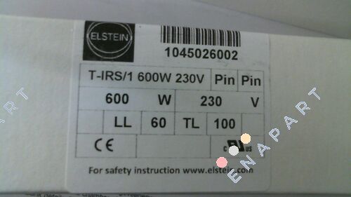 T-IRS/1 (= T-IRS) 600 W 230 V dirençler
