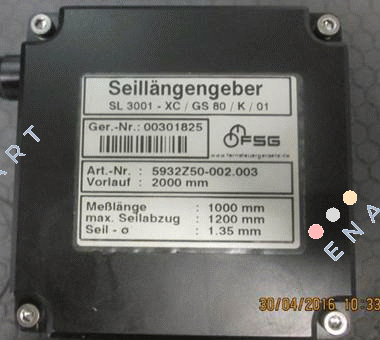 SL3001/XQ/GS80/K/01 (5932Z50-002.103) çalıştırıldığı kodlayıcı