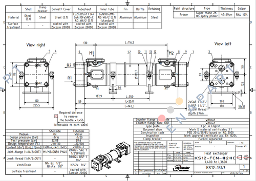 (KS12-1347)KS12-FCN-423C L800 ısı eşanjörü