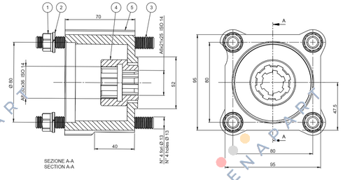 606X01K0000000 standart pompalar için adaptör