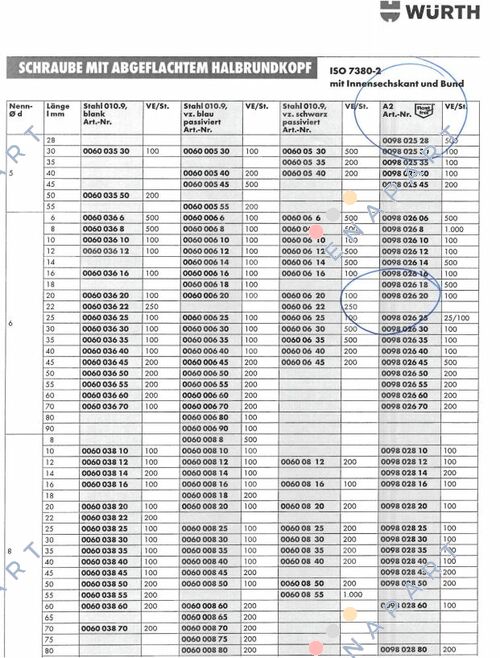 009802620 (1package= 100pcs) vida yarım yuvarlak baş ve yaka