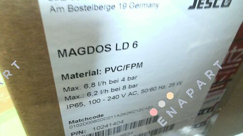 10241404  MAGDOS LD 6 PVC/FPM Solenoid Diyaframlı Dozaj Pompası