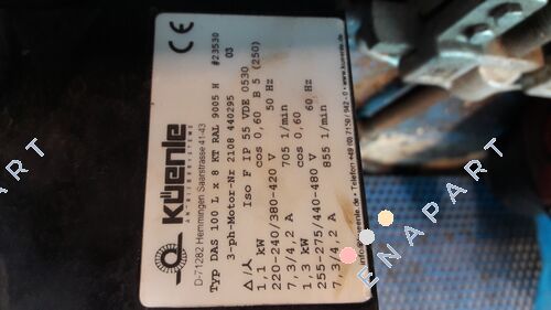23530 , type DAS 100 L x 8 KT RAL 9005 H   oem Üç fazlı K motor