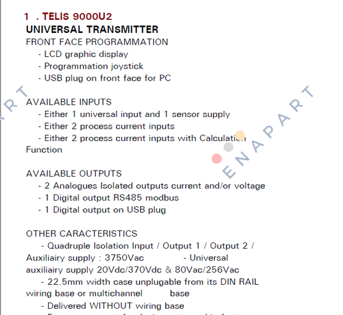 TELIS 9000U2 Evrensel verici