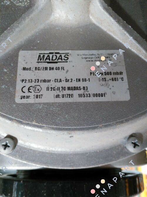 RG/2M, DN 40 Gaz basınç regülatörleri