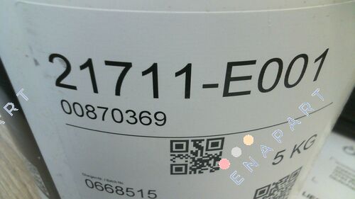 old code 21711-E018 - new code 21711-E001 (2 B, 5 Kg) Gres