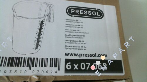 07 062 Polipropilen fincan Ölçüm, 1 litre, şeffaf