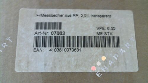 07 063 Polipropilen ölçü kabı, şeffaf 2 l,