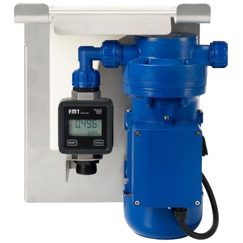 AdBlue® pump sets for installation on IBC containers, suction point at the bottom