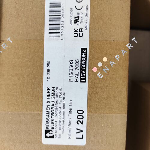 LV 200 - 115V AC Kontrol kabini ve muhafaza havalandırması