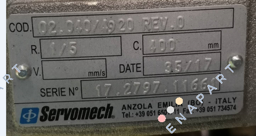 02.040/4919 Rev. 0 RightLActuator (sağ)