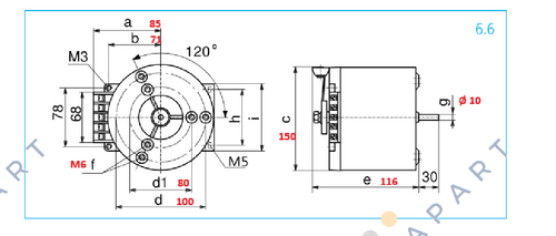 311338102 / Type: RV 260/6.3 Spar-bobinde tek fazlı değişken transformatör