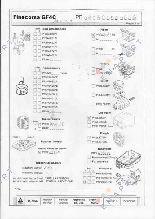PF090300500006 İLETİM ANAHTARI GF4C