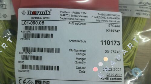 L01.090.05.0300.0300 Sıcaklık sınırlayıcı (normalde kapalı)