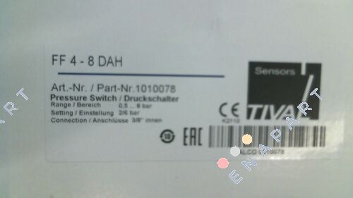 PN: 1010078 / Type:  FF4-8 DAH basınç şalteri