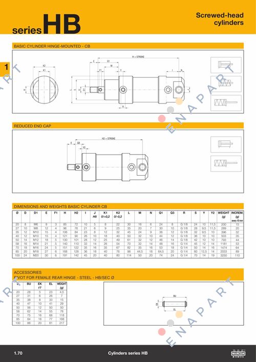 50/70DCB pnömatik silindir
